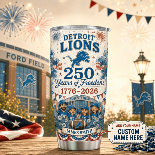 Personalized DL Premium NFL 250 Years Of Freedom Classic Tumbler 150626