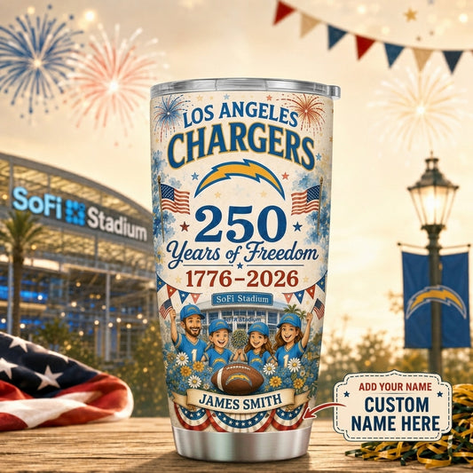 Personalized LAC Premium NFL 250 Years Of Freedom Classic Tumbler 150626