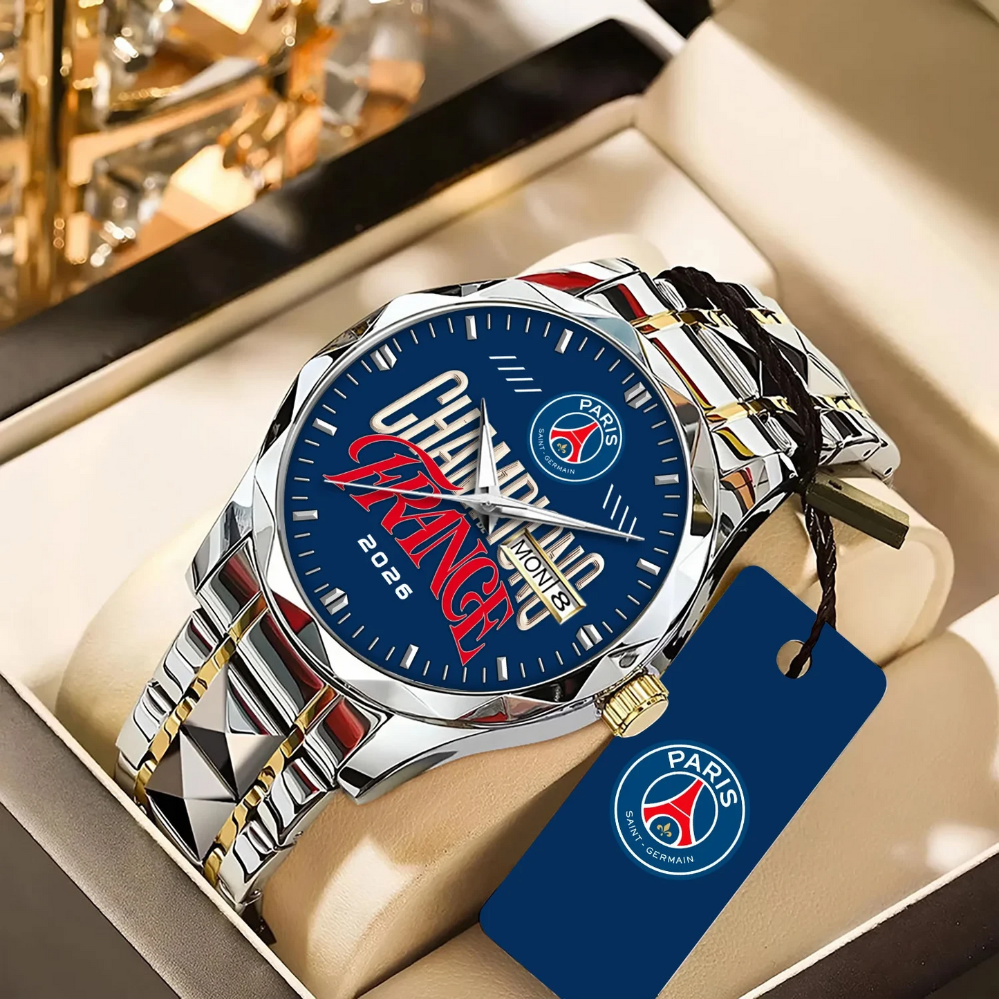 Personalized PSG x 2026 Champions Alloy Luxury Quartz Watch V2 DATND TANTD 180526