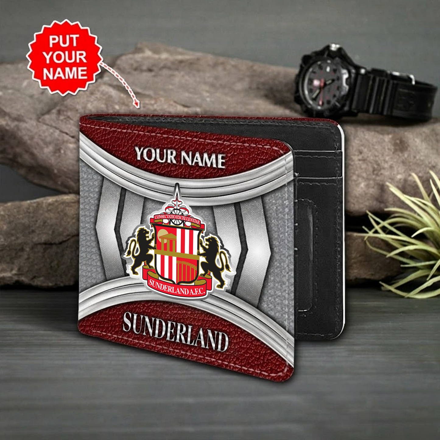 Personalized SUN x EPL Custom name Leather Wallet DATND TANTD