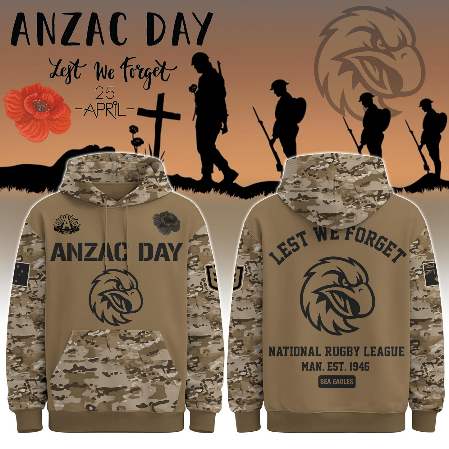 Premium MAN x Anzac Day Shirt DATND TANTD