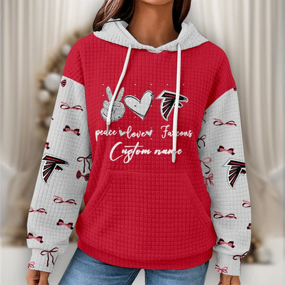 Premium NFL X ATL Women's Waffle Hoodie NDT NHM