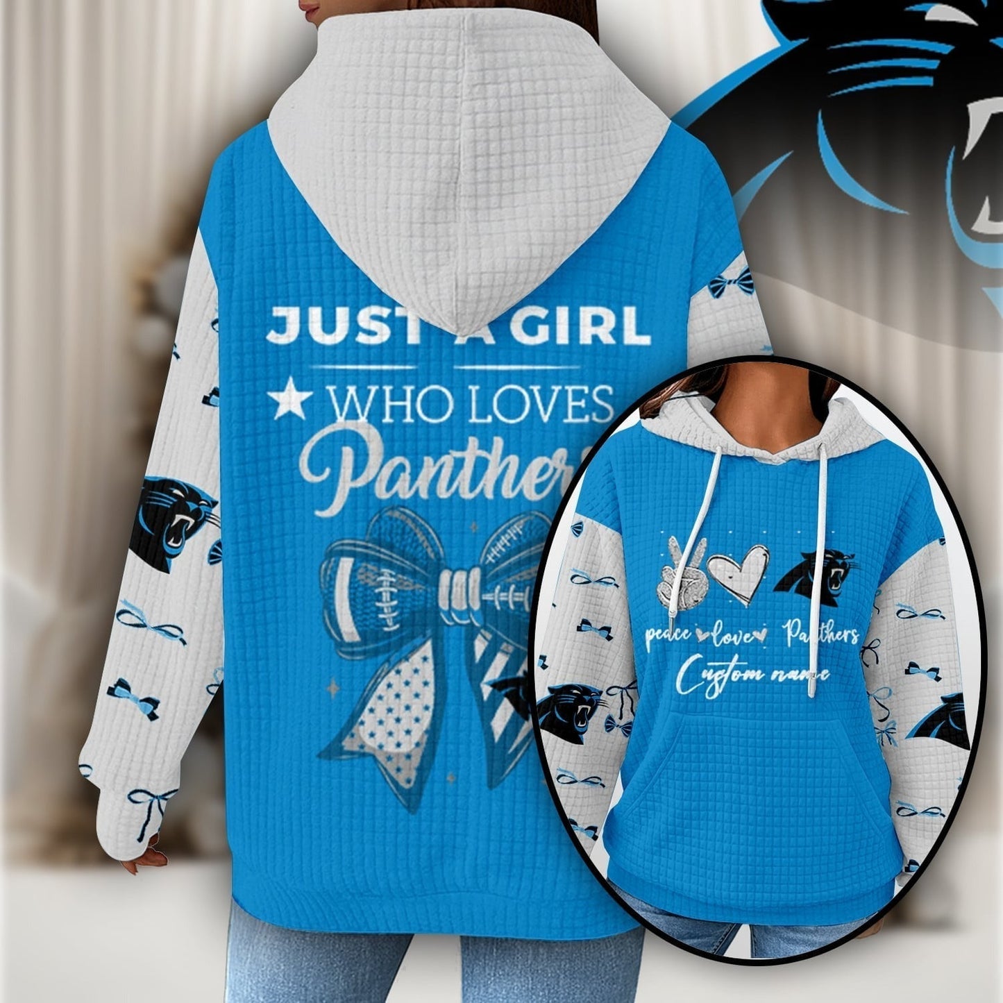 Premium NFL X CAR Women's Waffle Hoodie NDT NHM