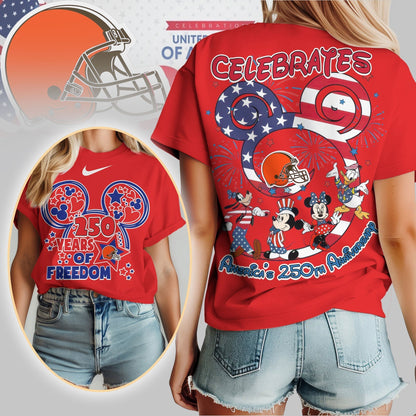 Premium NFL X CB Mouse  Celebrates America 250th Anniversary Women Shirt NDT LVH