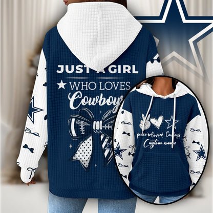 Premium NFL X DAL Women's Waffle Hoodie NDT NHM