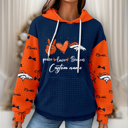 Premium NFL X DEN Women's Waffle Hoodie NDT NHM