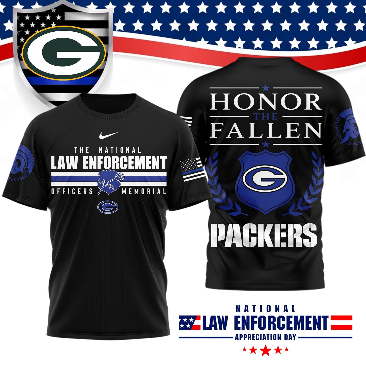 Premium NFL X GRE The National Law Enforcement 3D Shirt NDT LVH 050626