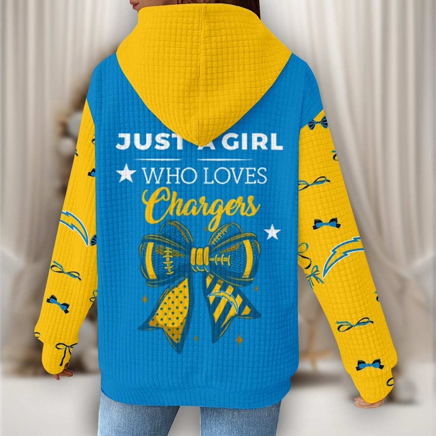 Premium NFL X LAC Women's Waffle Hoodie NDT NHM