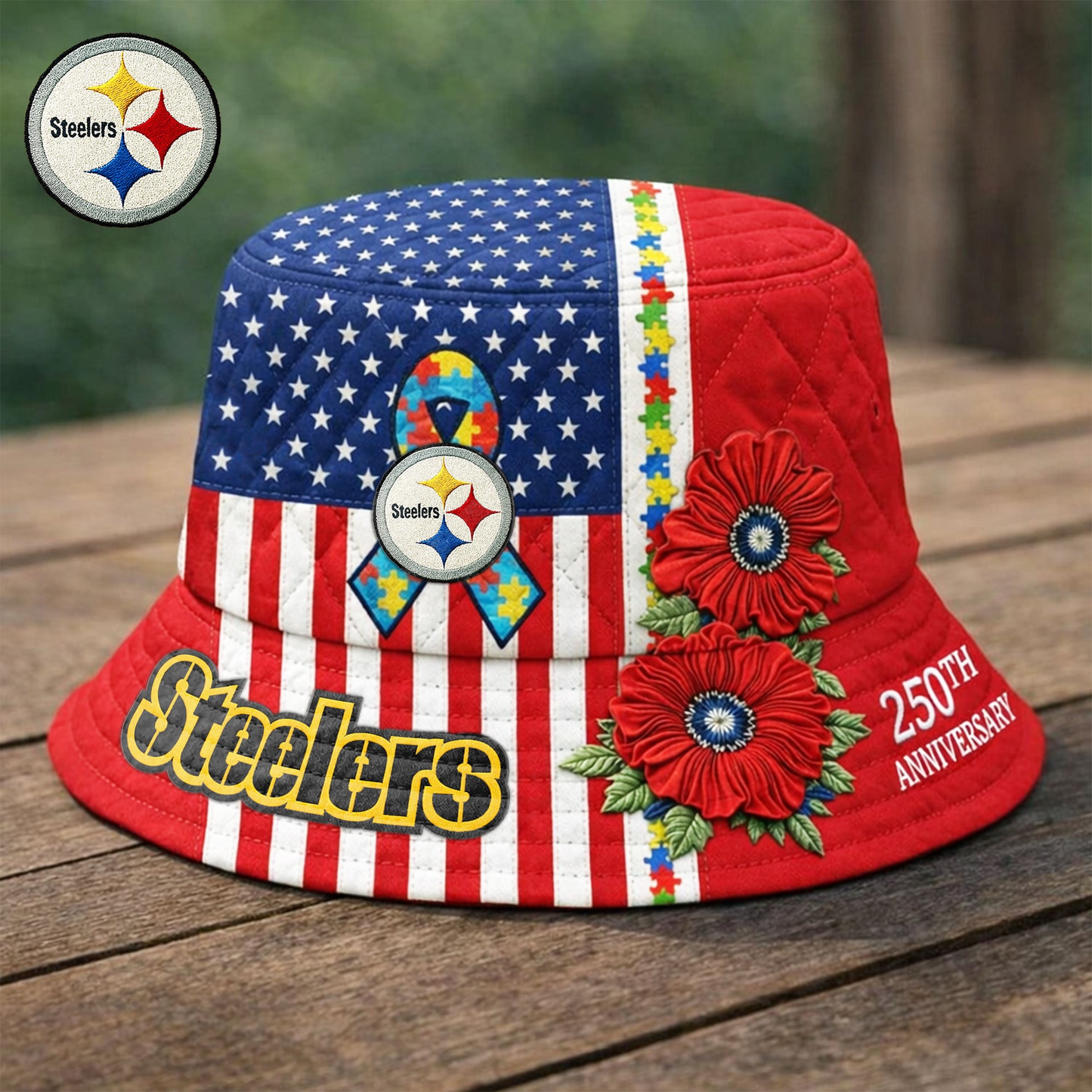 Premium NFL X PS Autism 250th Anniversary Bucket Hat  NDT VHM