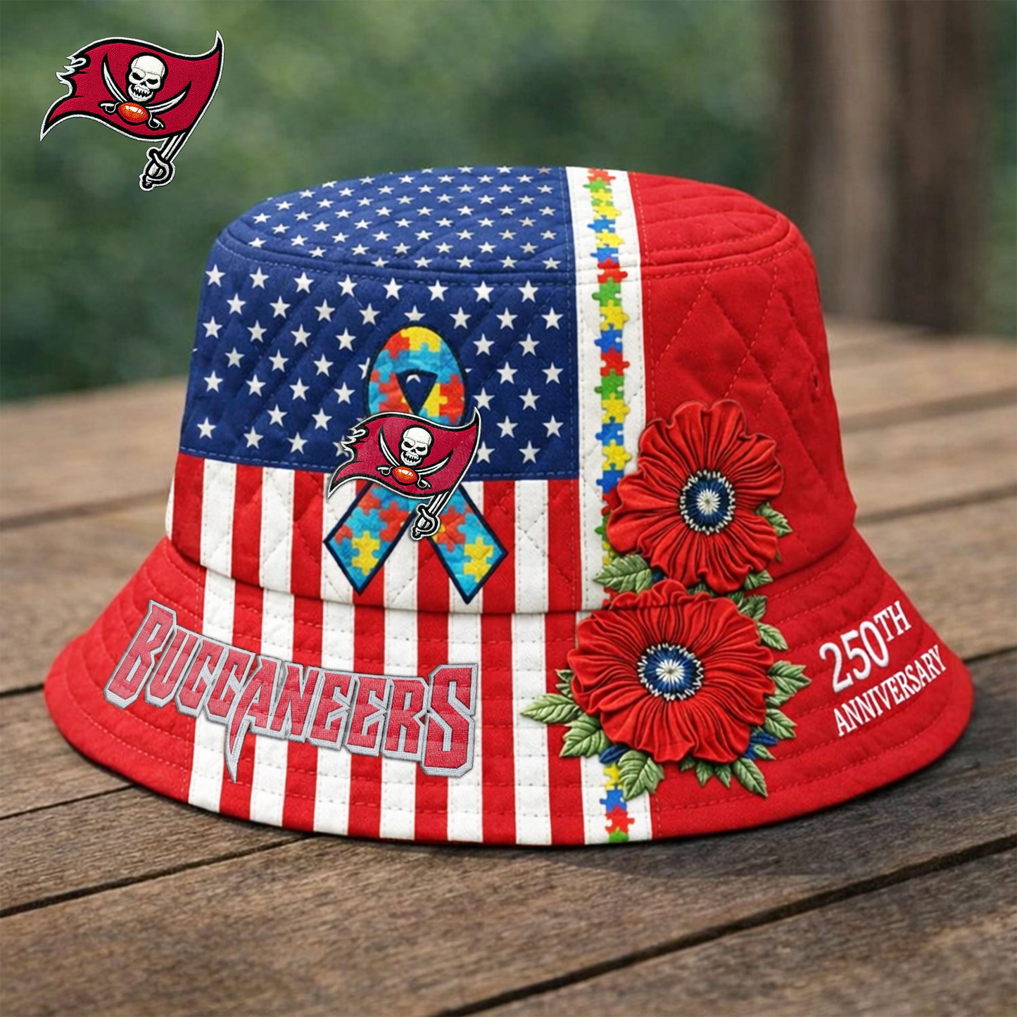 Premium NFL X TBB Autism 250th Anniversary Bucket Hat  NDT VHM