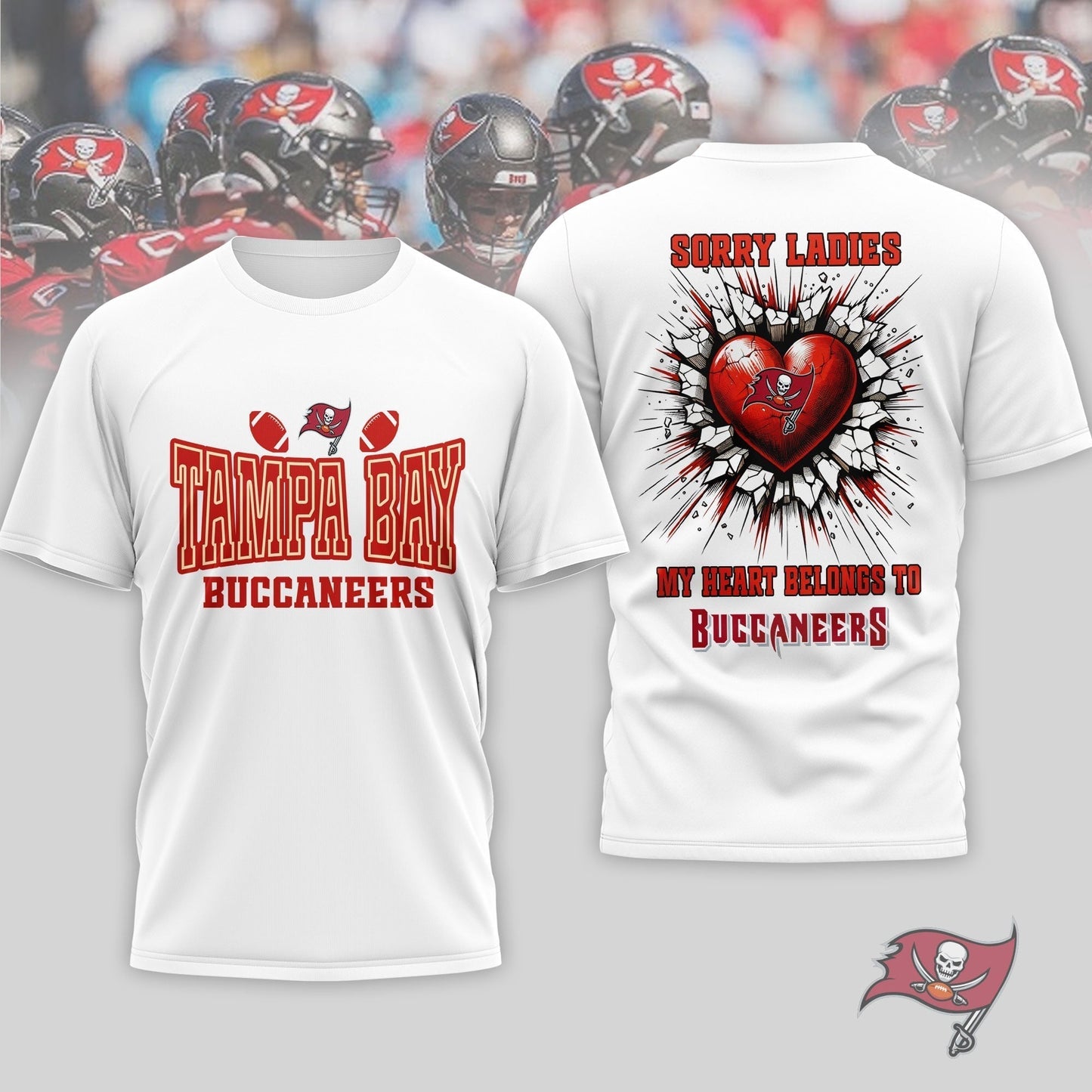 Premium NFL X Tampa Bay Buccaneers Valentine's Day 3D Shirt NDT LVH