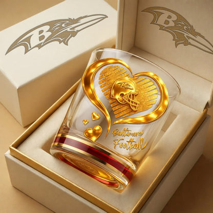 Premium NFL x BAL Game Day Whiskey Glass NDT NHM 270126