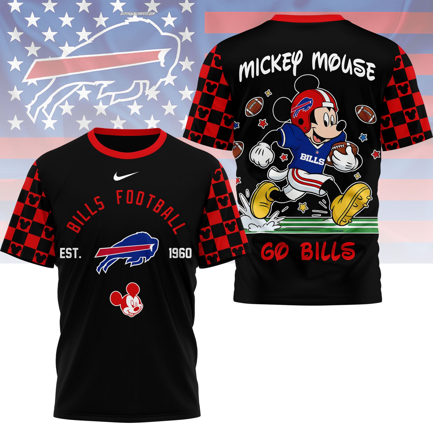 Premium NFL  x BB Mouse Football 3D Shirt NDT VHM