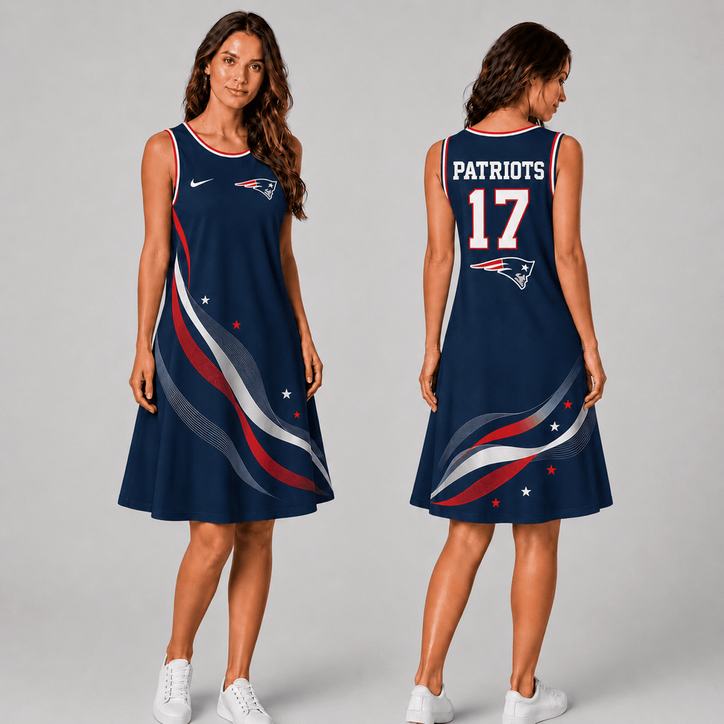 Premium NFL x NEP Style Custom Sleeveless Dress Personalized Name Number 180626
