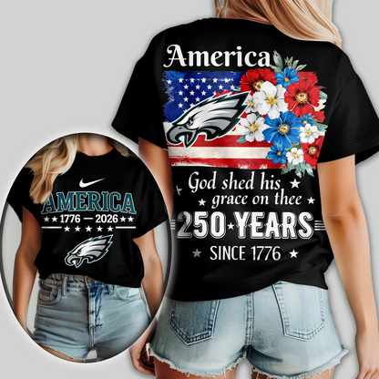 Premium NFL x PE America God Shed His Grace On Thee Women Shirt NDT VHM