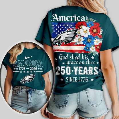 Premium NFL x PE America God Shed His Grace On Thee Women Shirt NDT VHM