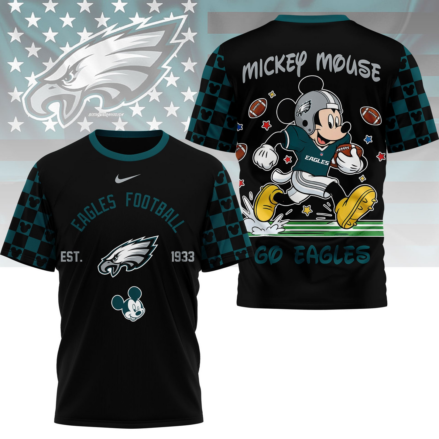 Premium NFL  x PE Mouse Football 3D Shirt NDT VHM