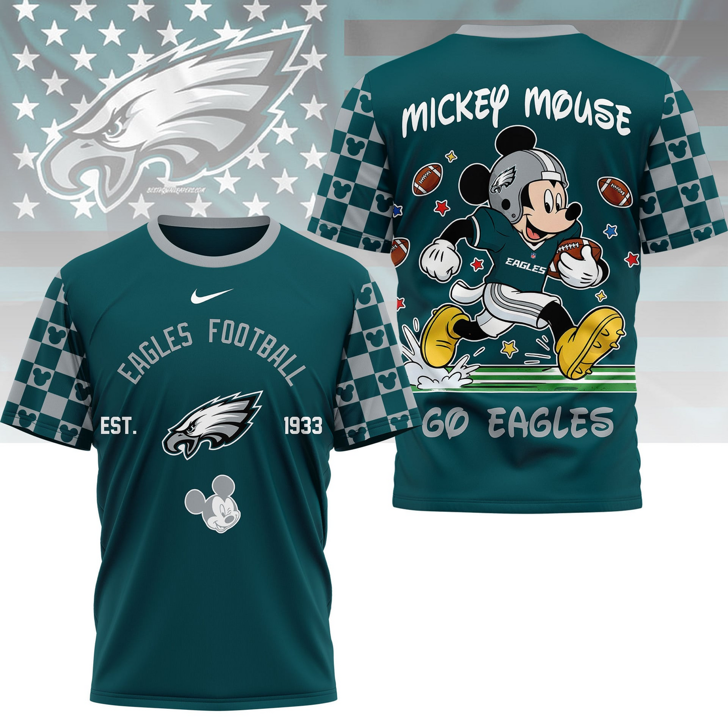 Premium NFL  x PE Mouse Football 3D Shirt NDT VHM