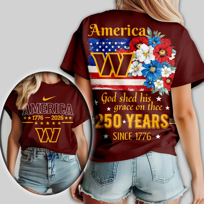 Premium NFL x WC America God Shed His Grace On Thee Women Shirt NDT VHM