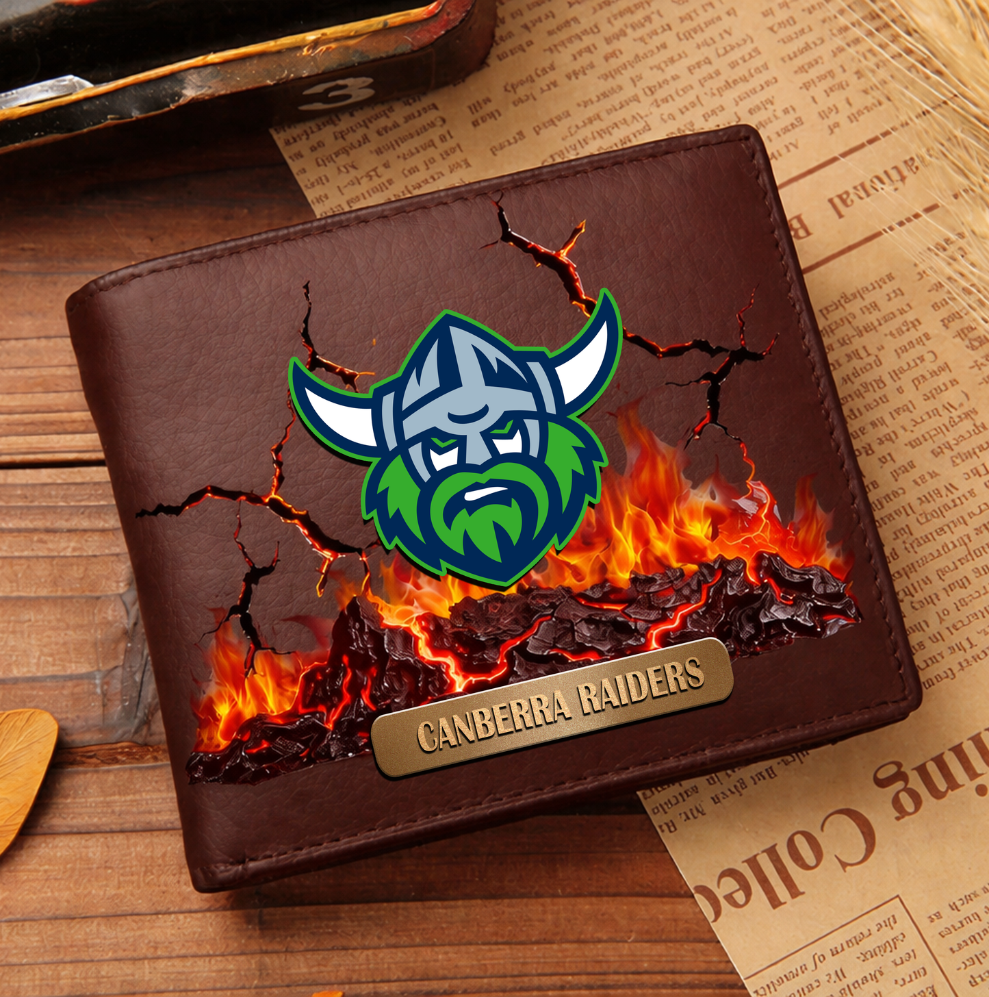 Premium NRL x CR 3D Ember Embossed Lucky Wallet NDT VHM