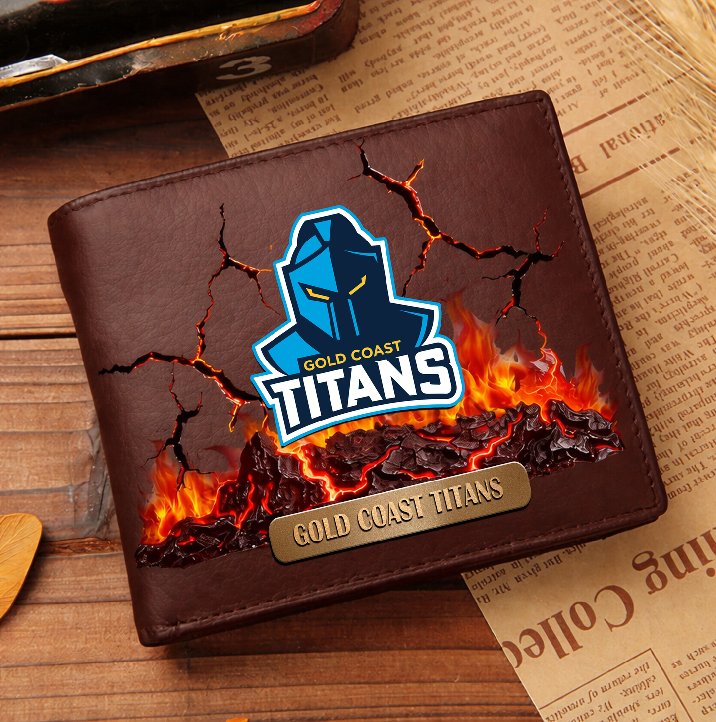 Premium NRL x GCT 3D Ember Embossed Lucky Wallet NDT VHM