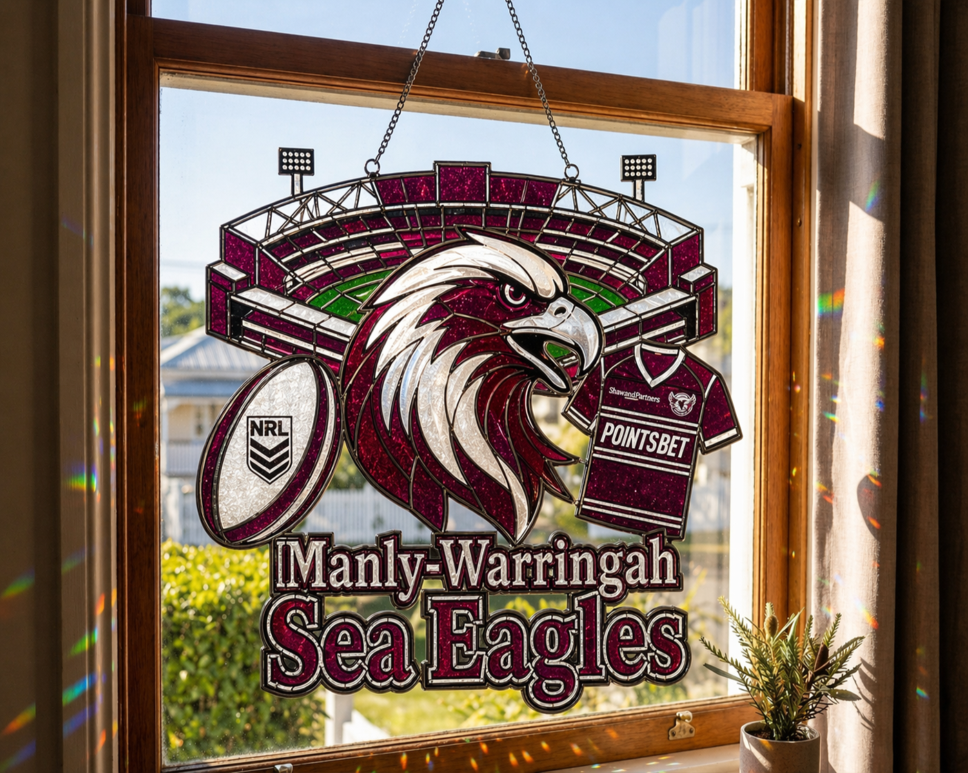 Premium NRL x MSE Game Day Suncatcher NDT LVH 210426