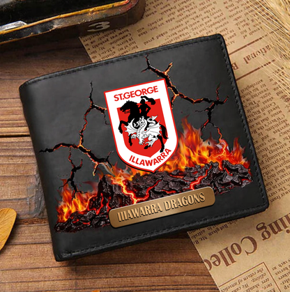 Premium NRL x SGID 3D Ember Embossed Lucky Wallet NDT VHM