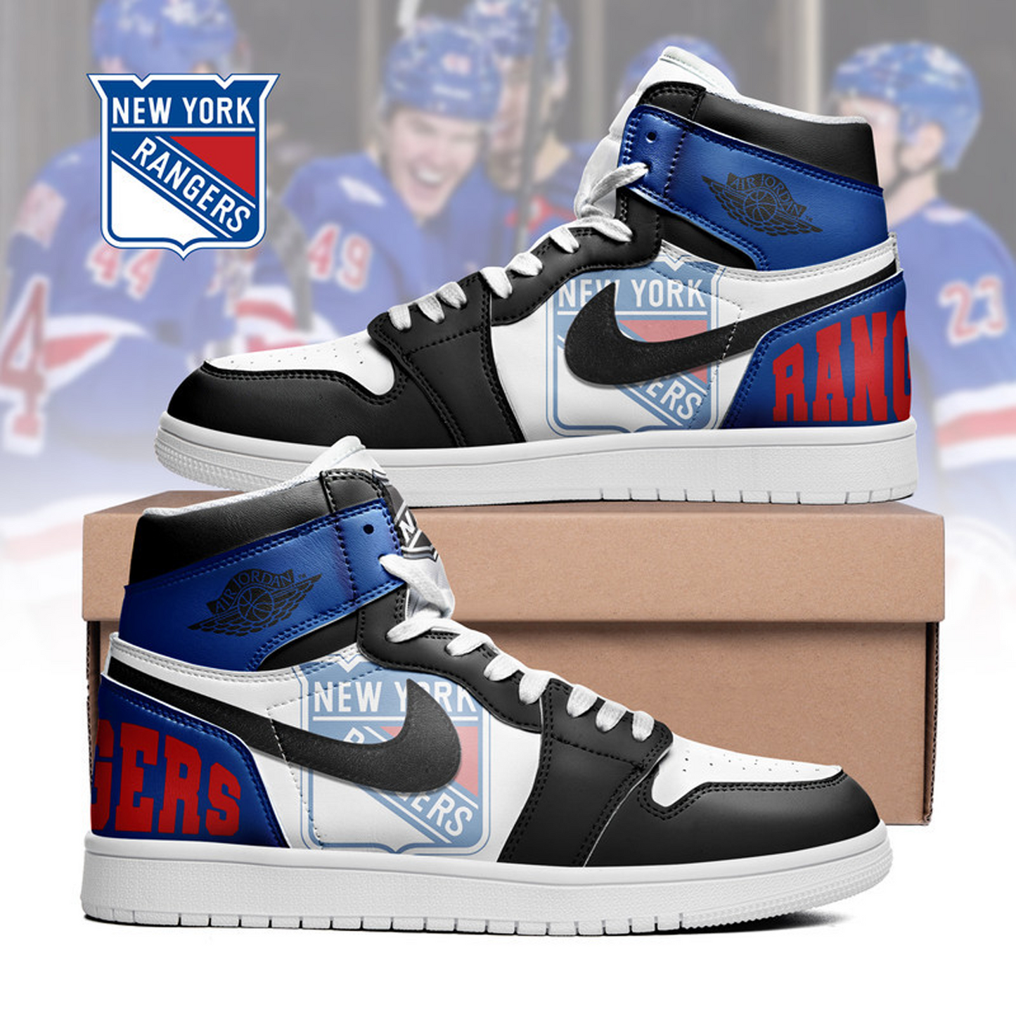 Premium NYR x NHL Teams High Top Sneakers DATND TANTD 090526