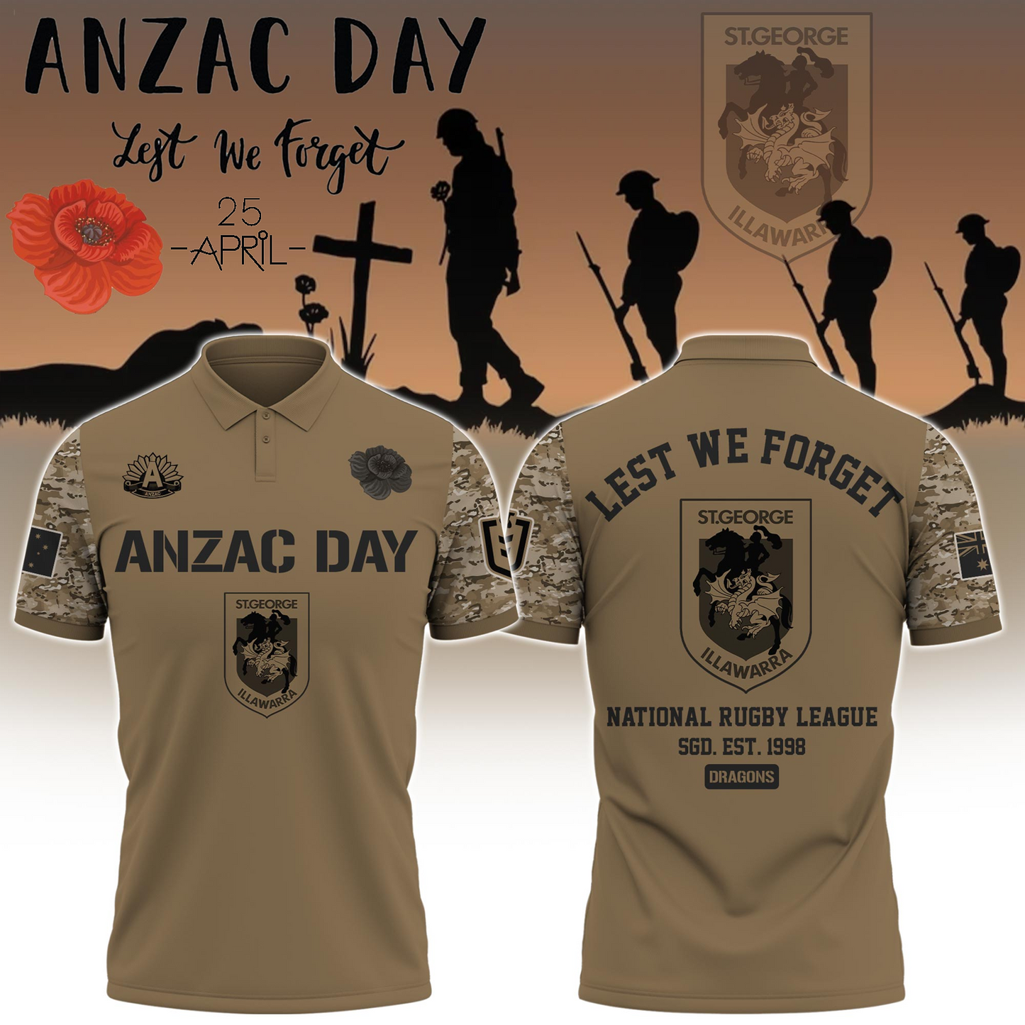 Premium SGI x Anzac Day Shirt DATND TANTD
