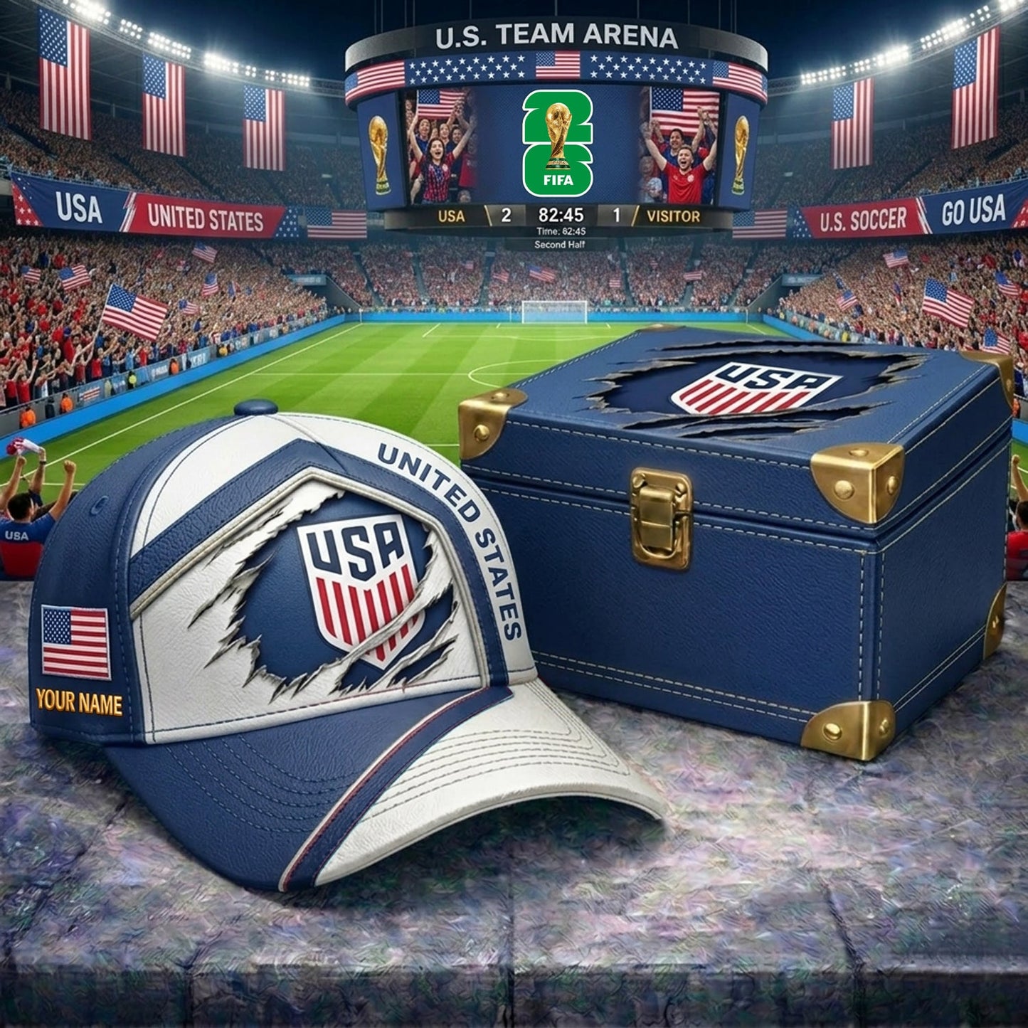 Premium WC26 x USA CRACK CUSTOME NAME HAT NDT NHM 200526