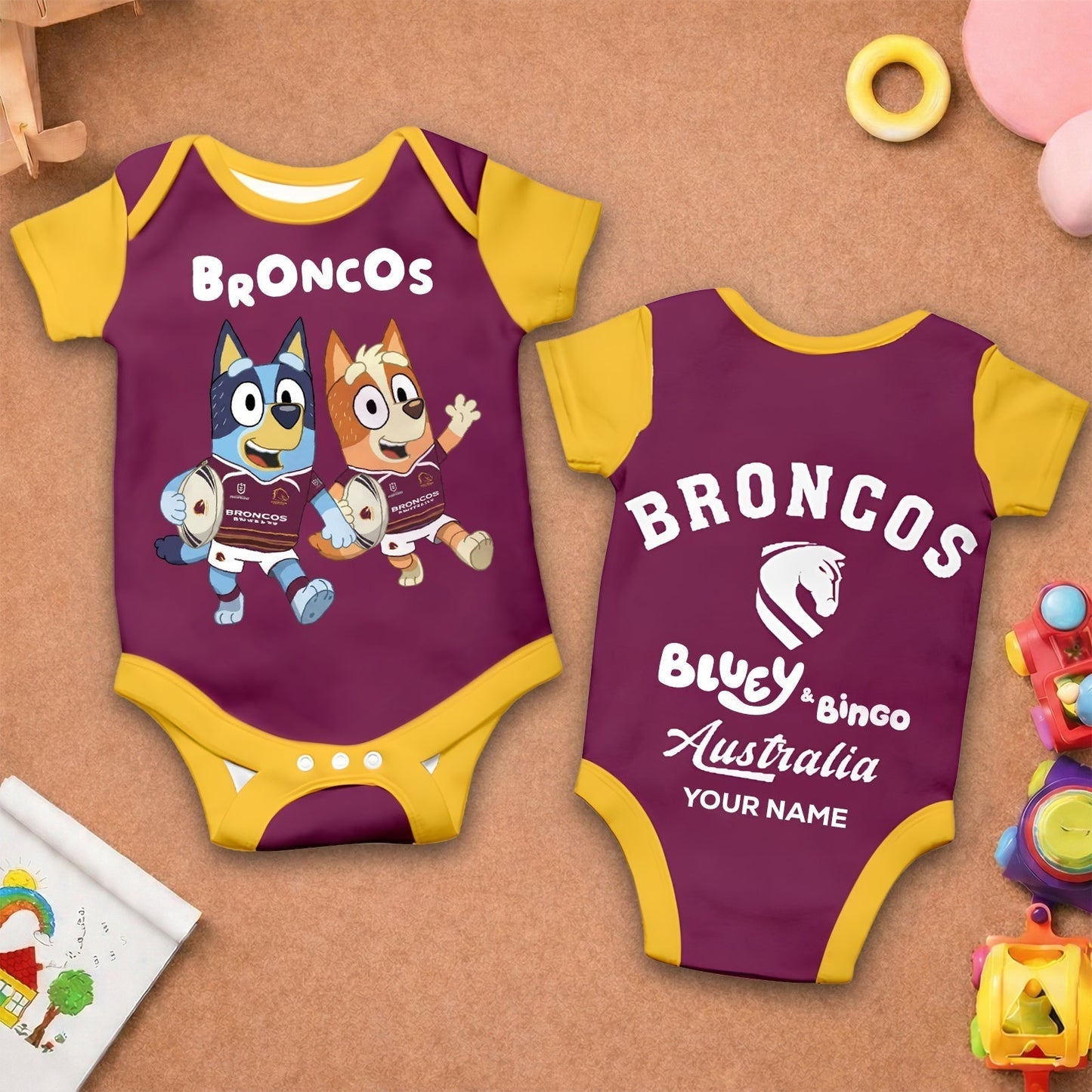 Premium x BB New Baby Romper Custom Name For Kids NDT LVH
