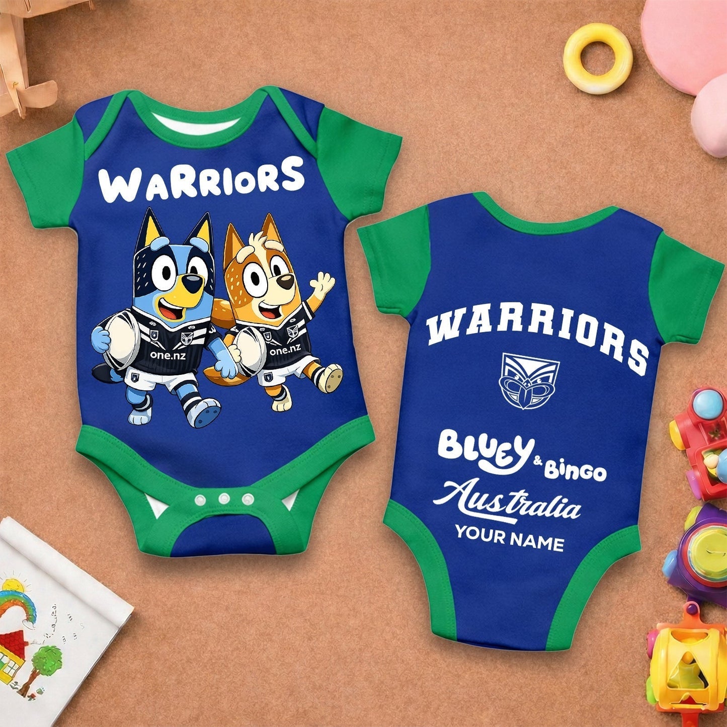 Premium x WAR New Baby Romper Custom Name For Kids NDT LVH
