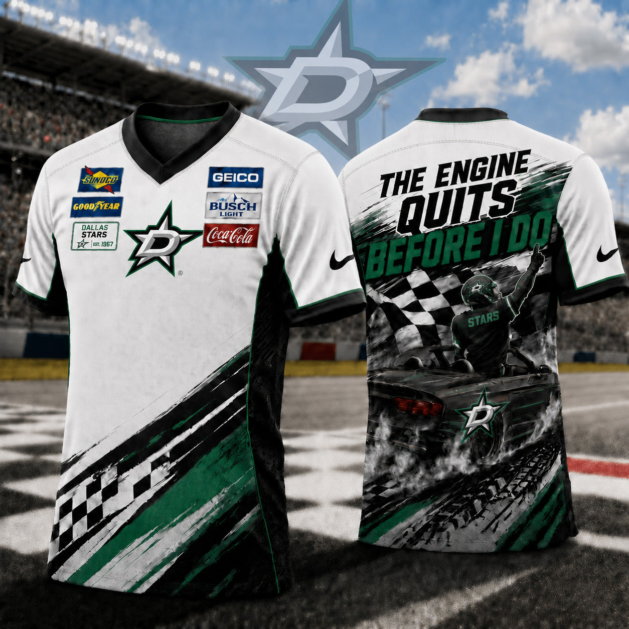 Premium NHL X DS Speedway NASCAR Fan Jersey Shirt NDT NTN 180526