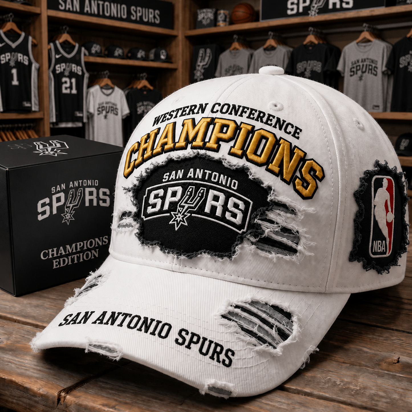 SAS x NBA Western Conference Champions Basketball Premium Cap 0206 DatND DVT