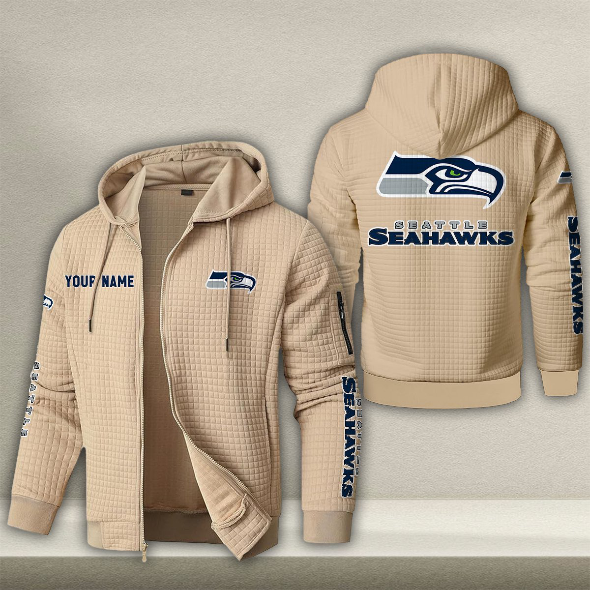 SEA x NFL Quilted Zip Hoodie DatND DVT