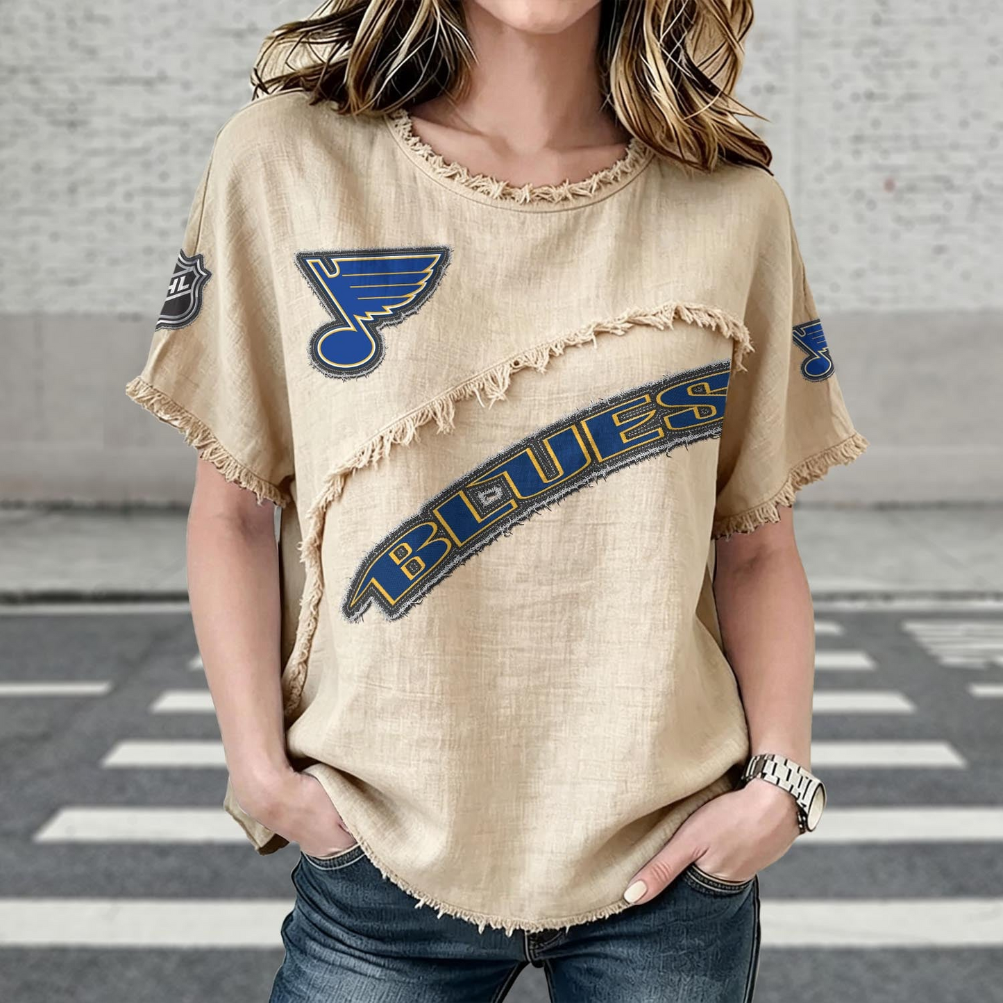 STL x NHL Womenƒ??s Vintage O-Neck 2905 DatND DVT