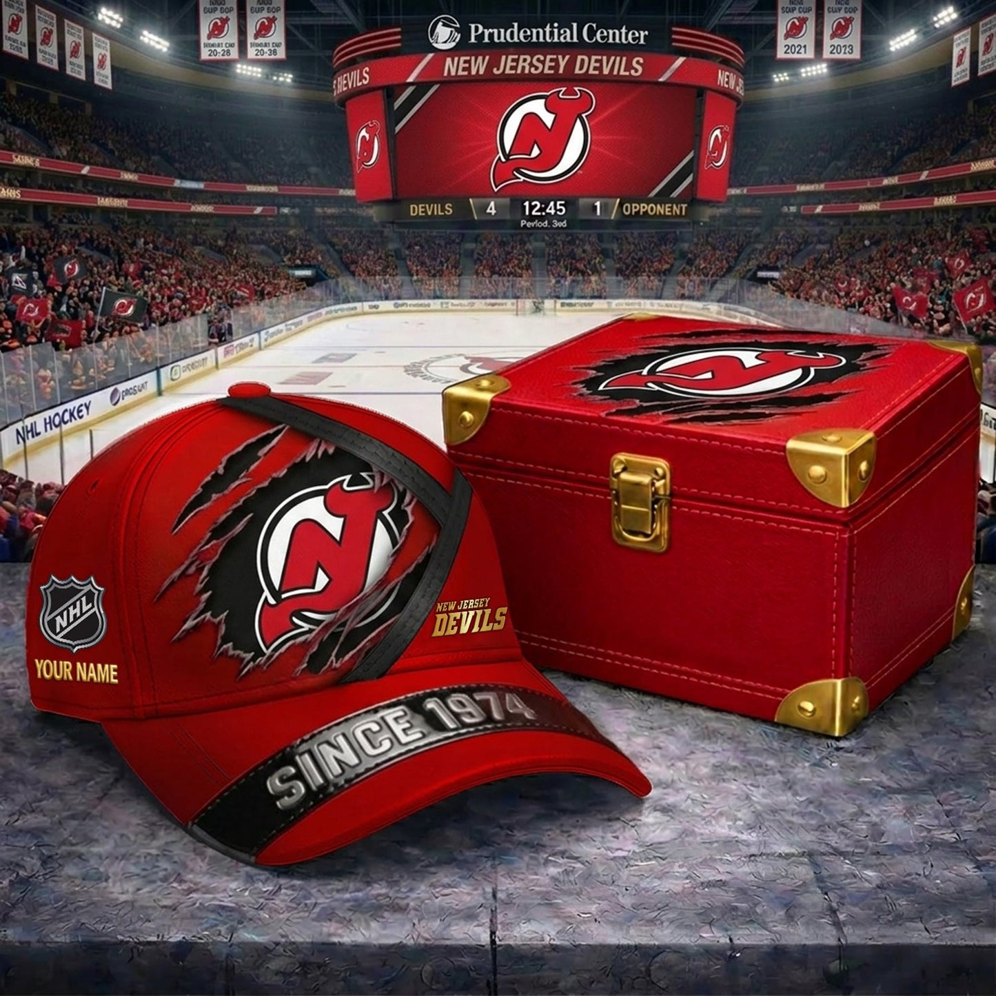 Signature Series NHL x NJD BESPOKE CRACK CUSTOM NAME HAT V3 NDT NHM 270426