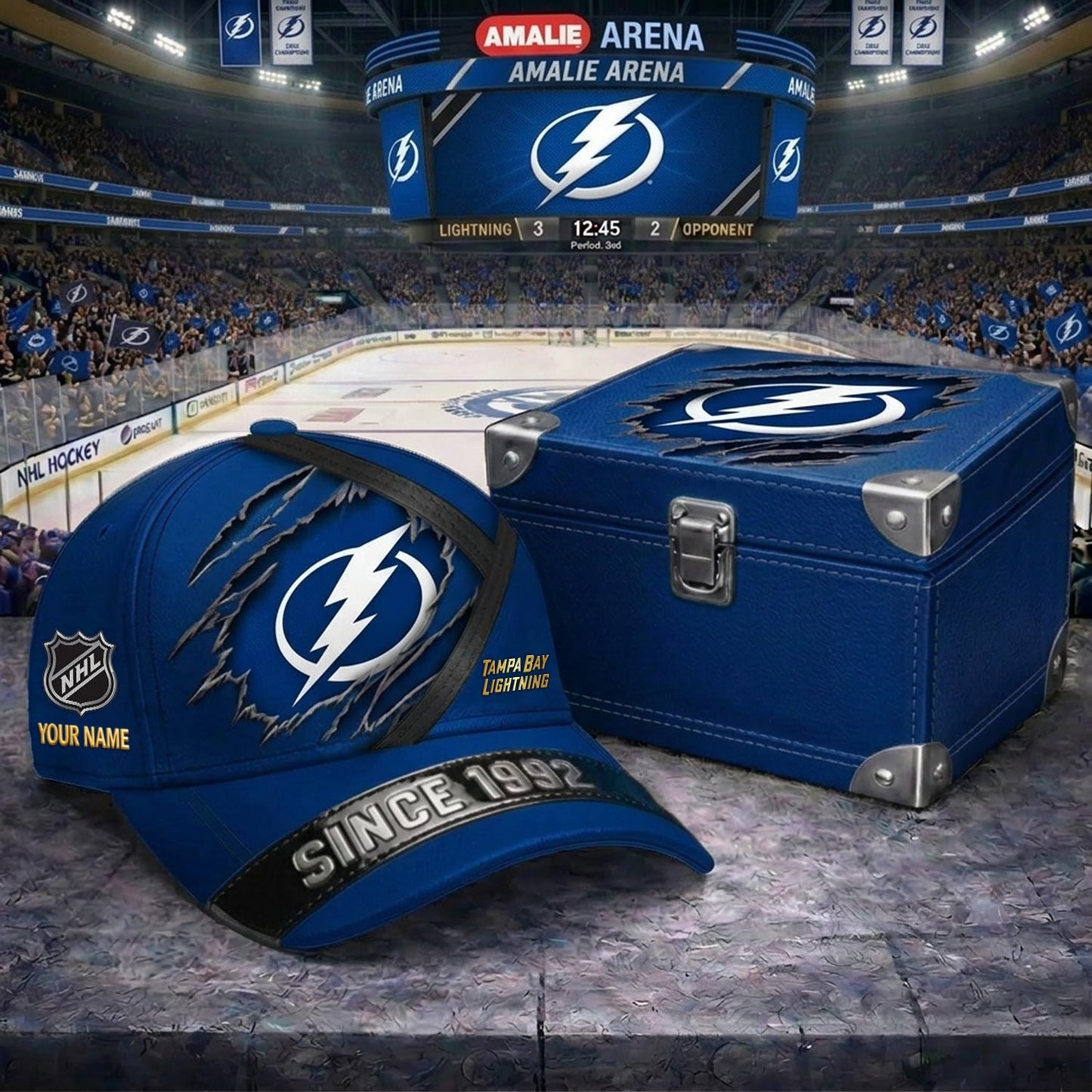 Signature Series NHL x TBL BESPOKE CRACK CUSTOM NAME HAT V3 NDT NHM 270426