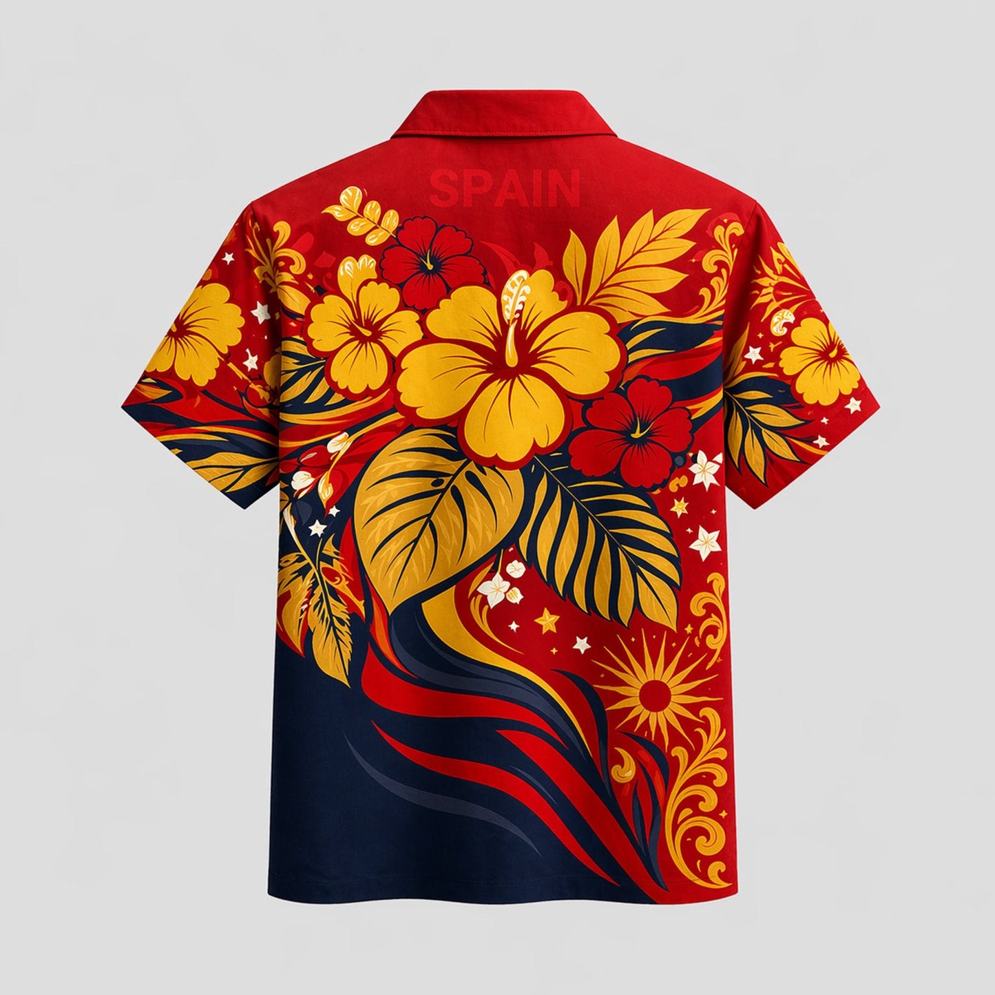 Spain World Cup 2026 Floral Hawaiian Shirt PVT02 DATND LBN 90526