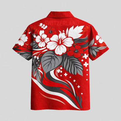 Switzerland World Cup 2026 Floral Hawaiian Shirt PVT02 DATND LBN 90526