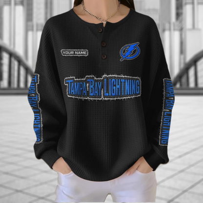 TBL x NHL Personalized Waffle Knit Henley Sweatshirt 2005 DatND DVT