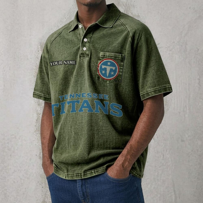 TEN x NFL Men's Distressed Turn-Down Collar Polo DATND TANTD 250526