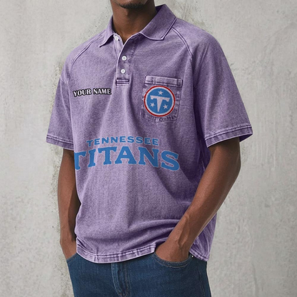 TEN x NFL Men's Distressed Turn-Down Collar Polo DATND TANTD 250526