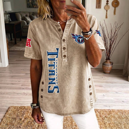 TEN x NFL Womenƒ??s Denim Casual Tops DATND LBN 190526