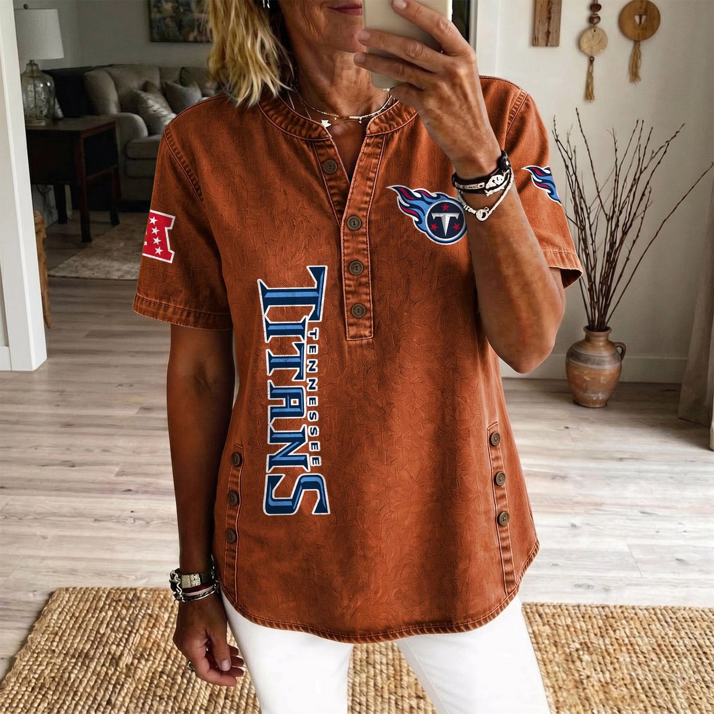 TEN x NFL Womenƒ??s Denim Casual Tops DATND LBN 190526