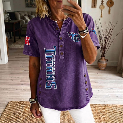 TEN x NFL Womenƒ??s Denim Casual Tops DATND LBN 190526