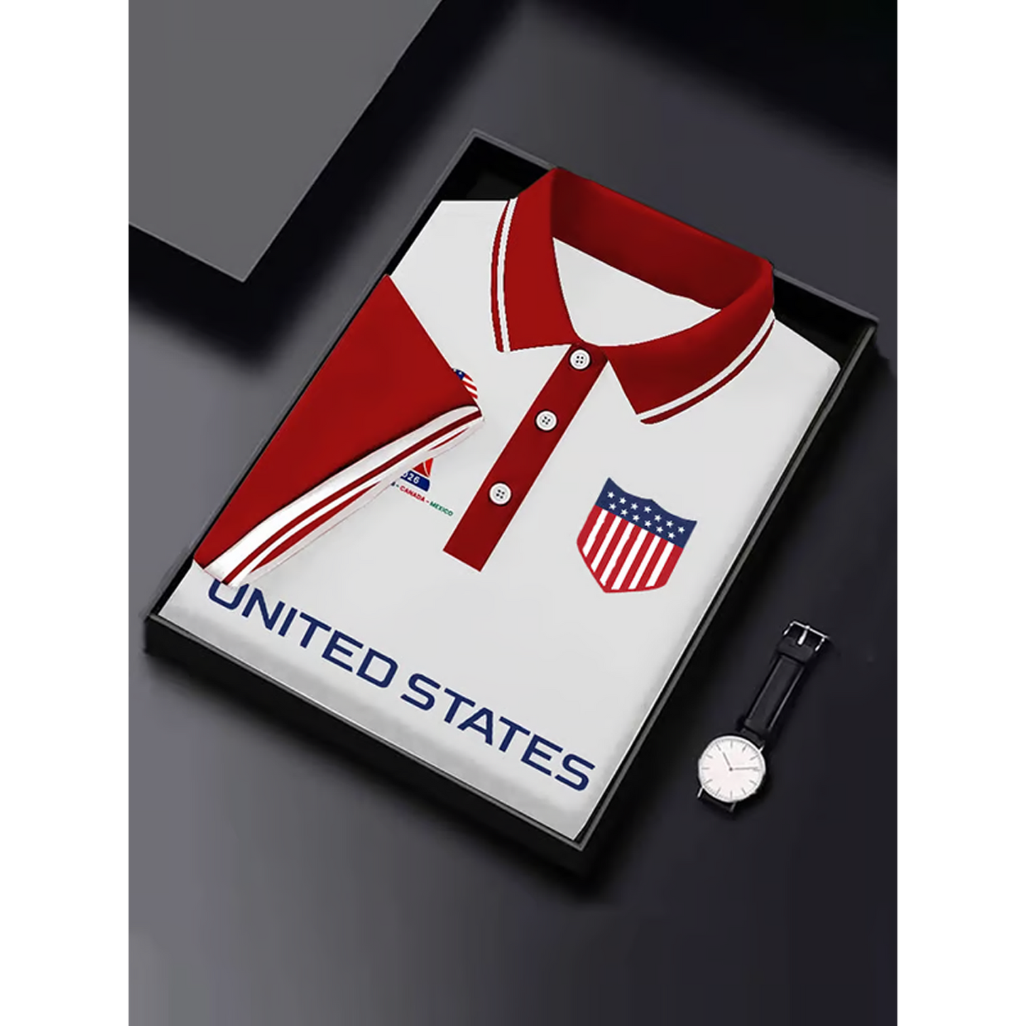 USA Print Soccer Polo Shirt V1 DATND TANTD 040626