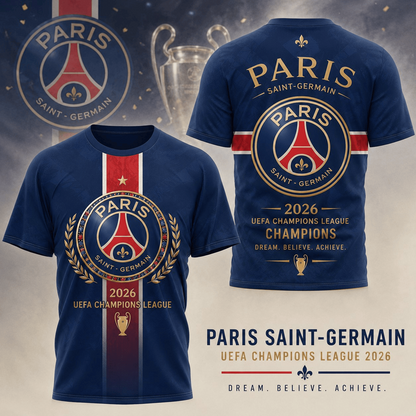 PSG Premium UEFA Champions League 2025/26 3D T-Shirt V2 DatND TANND