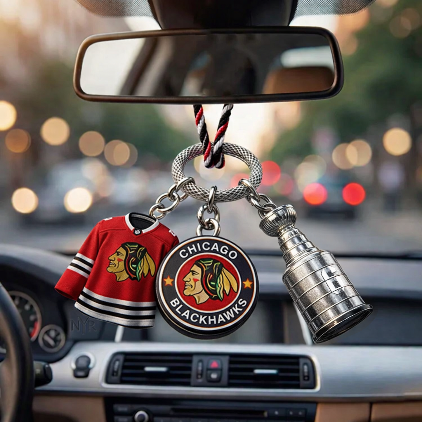 Premium CHI x NHL Custom Jersey Logo Cup Car Charm DATND TANTD 250326