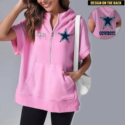 PREMIUM NFL X DC Short Sleeve Hooded Sweatshirt NDT LVH
